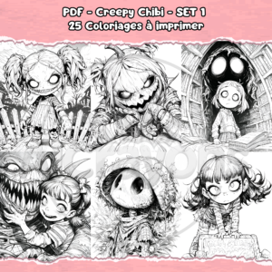 PDF à imprimer – Creepy Chibi – SET 1