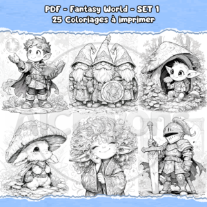 PDF à imprimer – Fantasy World – SET 1