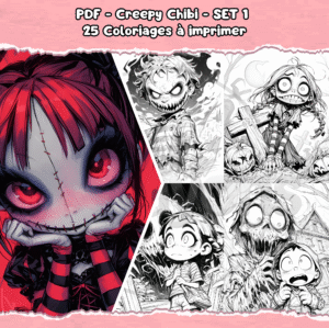 PDF à imprimer – Creepy Chibi – SET 1