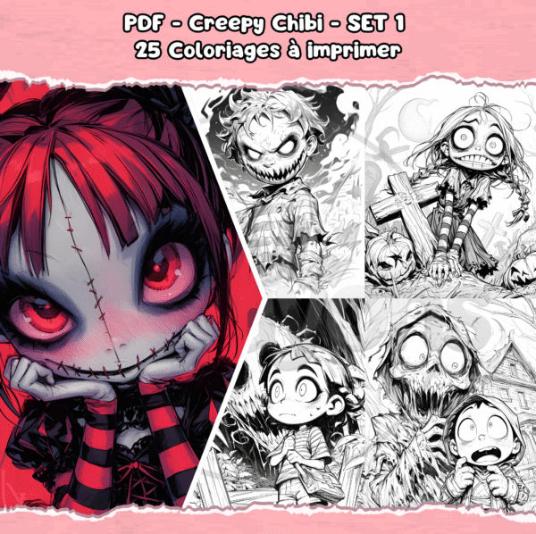 PDF à imprimer – Creepy Chibi – SET 1