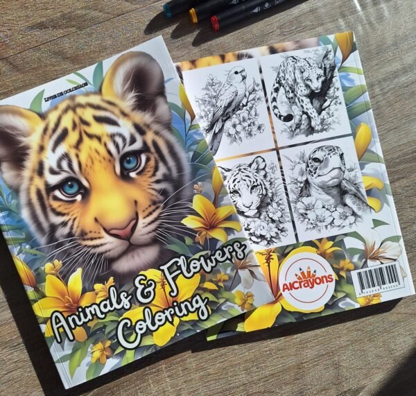 Livre de Coloriage - Animals & Flowers Coloring – Image 6