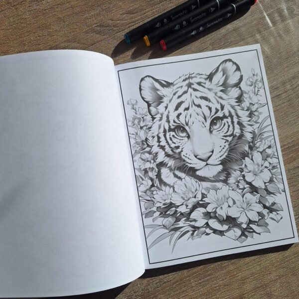 Livre de Coloriage - Animals & Flowers Coloring – Image 7