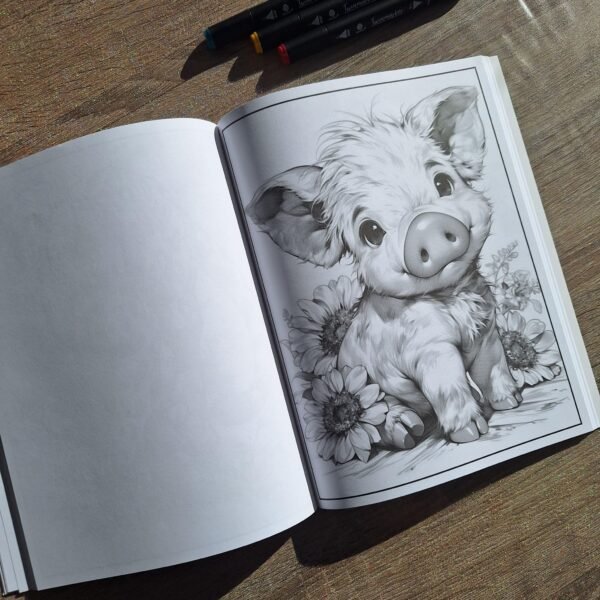 Livre de Coloriage - Animals & Flowers Coloring – Image 9