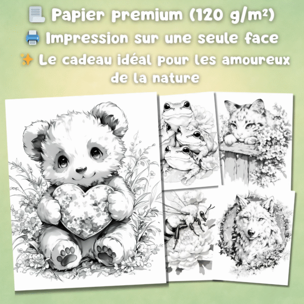 Livre de Coloriage - Animals & Flowers Coloring – Image 4