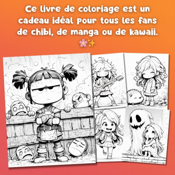 Livre de Coloriage - Chibi Girls Coloring – Image 5