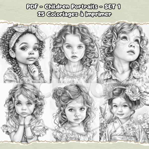 PDF à imprimer - Children Portraits - SET 1 – Image 4