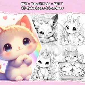 PDF à imprimer – Kawaii Pets – SET 1