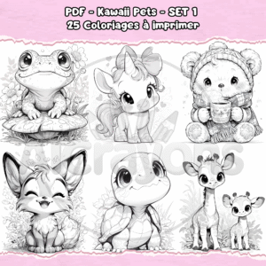 PDF à imprimer – Kawaii Pets – SET 1