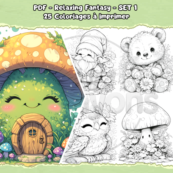 PDF à imprimer – Relaxing Fantasy – SET 1
