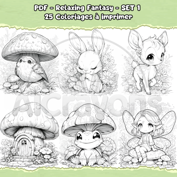 PDF à imprimer – Relaxing Fantasy – SET 1 – Image 2
