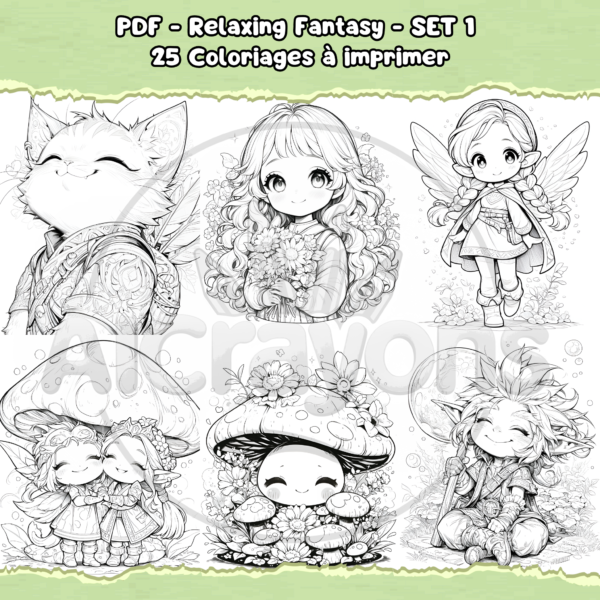 PDF à imprimer – Relaxing Fantasy – SET 1 – Image 3