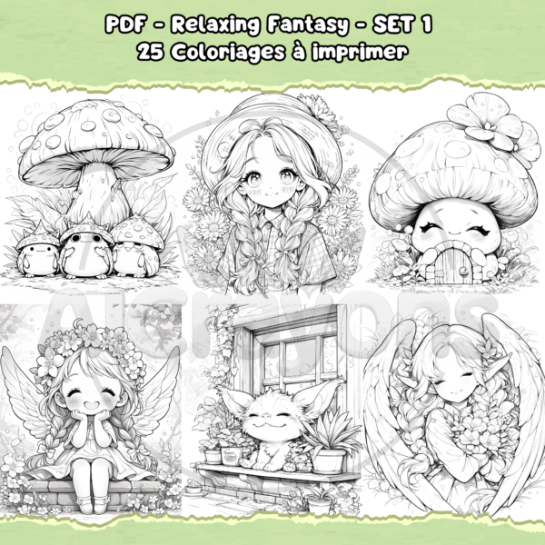 PDF à imprimer – Relaxing Fantasy – SET 1 – Image 4