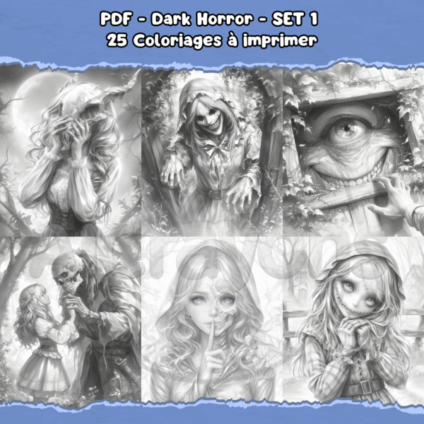 PDF à imprimer – Dark Horror – SET 1 – Image 3
