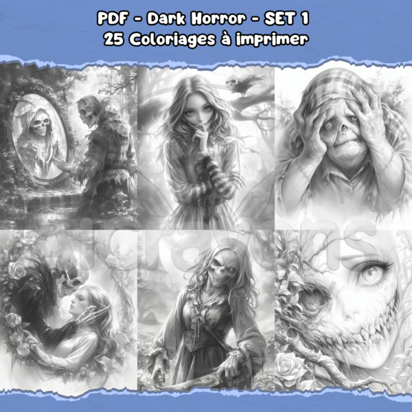 PDF à imprimer – Dark Horror – SET 1 – Image 4