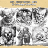 PDF à imprimer – Horror Clowns – SET 1 – Image 2