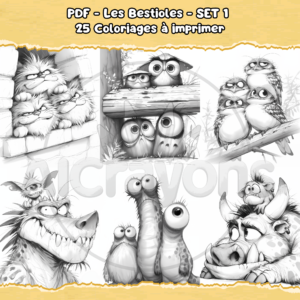 PDF à imprimer – Les Bestioles – SET 1