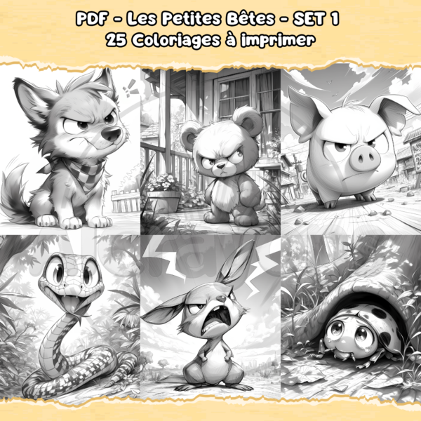 PDF à imprimer – Les Petites Bêtes – SET 1 – Image 2