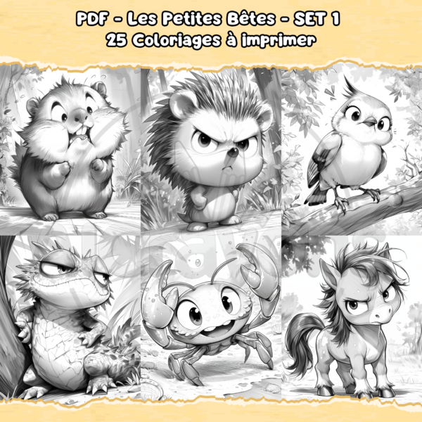 PDF à imprimer – Les Petites Bêtes – SET 1 – Image 3