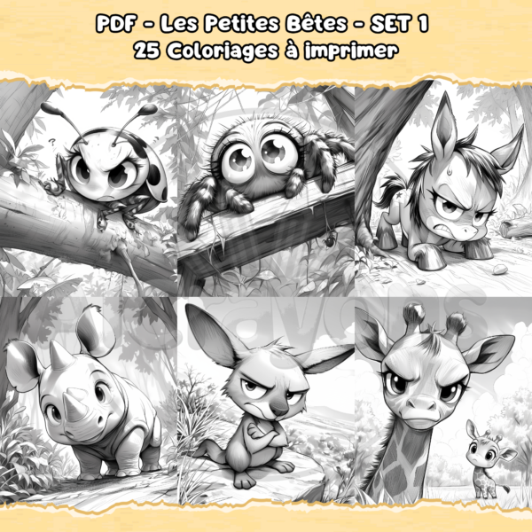 PDF à imprimer – Les Petites Bêtes – SET 1 – Image 4