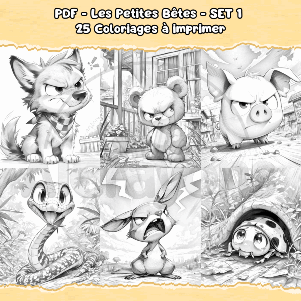 PDF à imprimer – Les Petites Bêtes – SET 1 – Image 2