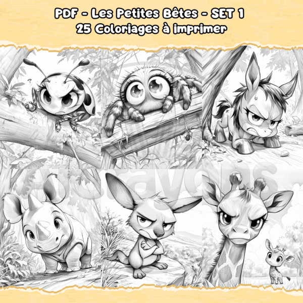 PDF à imprimer – Les Petites Bêtes – SET 1 – Image 4