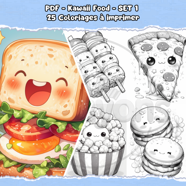 PDF à imprimer – Kawaii Food – SET 1