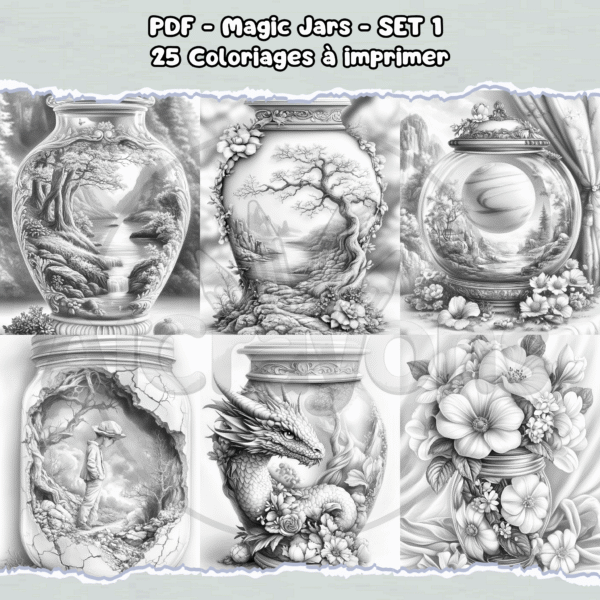 PDF à imprimer – Magic Jars – SET 1 – Image 2