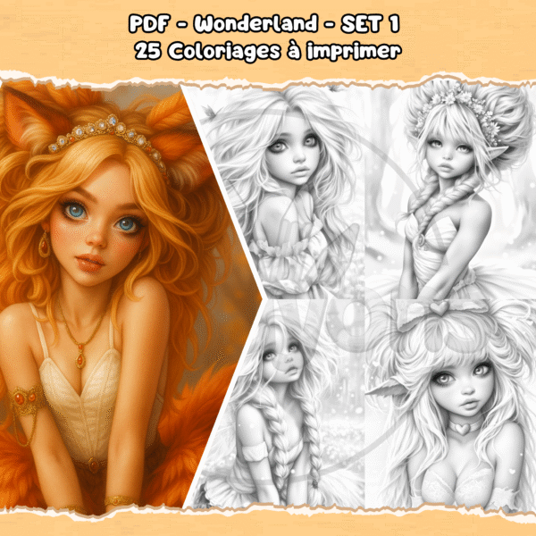 PDF à imprimer – Wonderland – SET 1