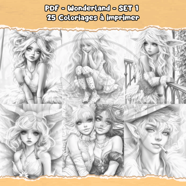 PDF à imprimer – Wonderland – SET 1 – Image 2