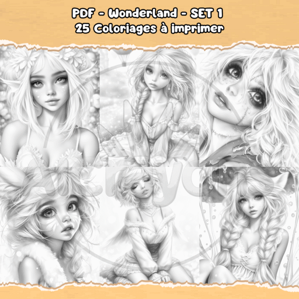PDF à imprimer – Wonderland – SET 1 – Image 3