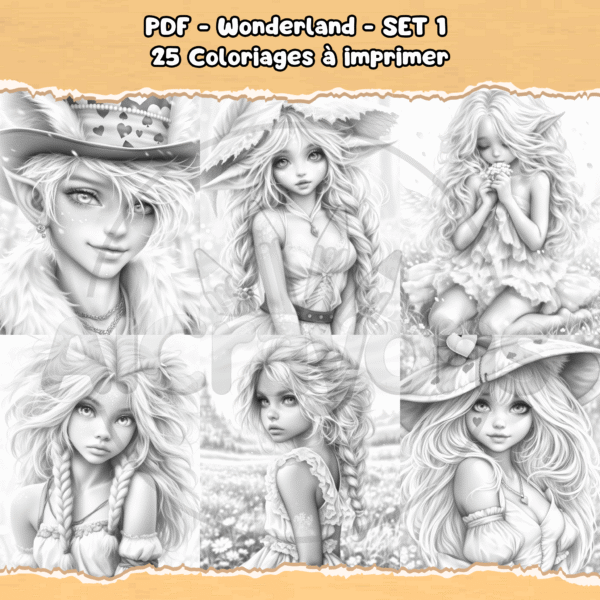 PDF à imprimer – Wonderland – SET 1 – Image 4