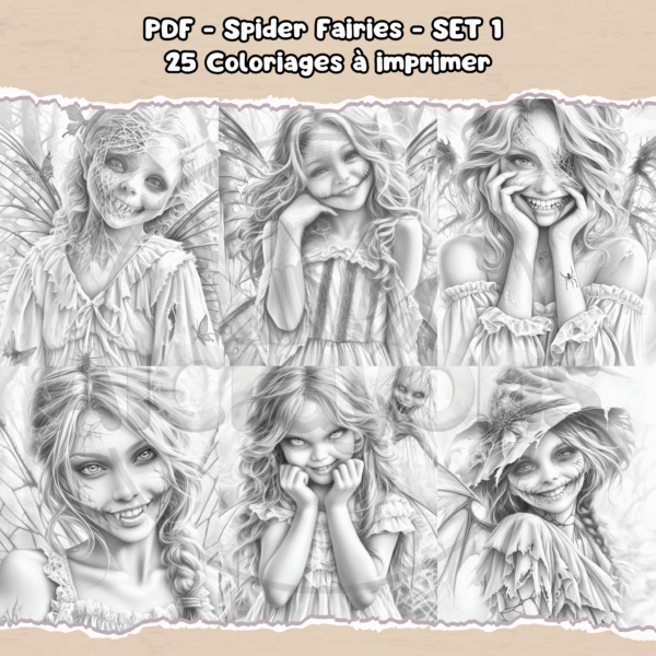PDF à imprimer – Spider Fairies – SET 1 – Image 3
