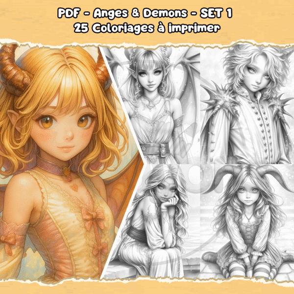 PDF à imprimer – Anges & Demons – SET 1