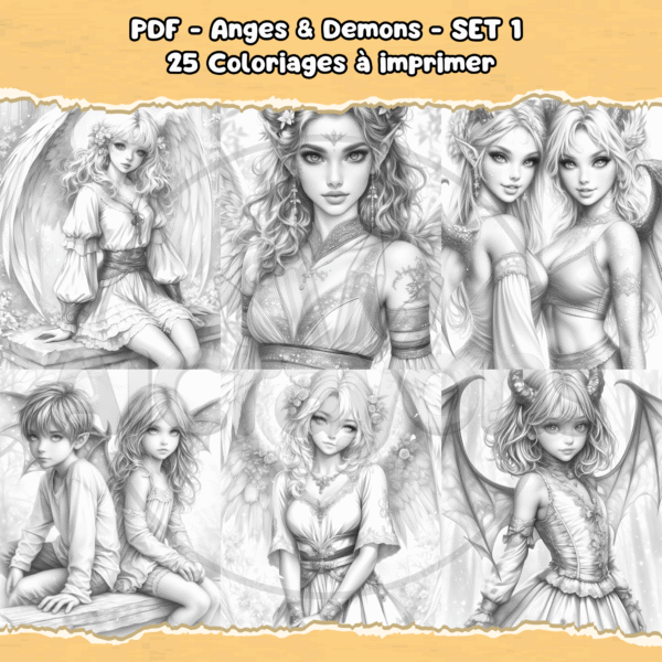 PDF à imprimer – Anges & Demons – SET 1 – Image 2