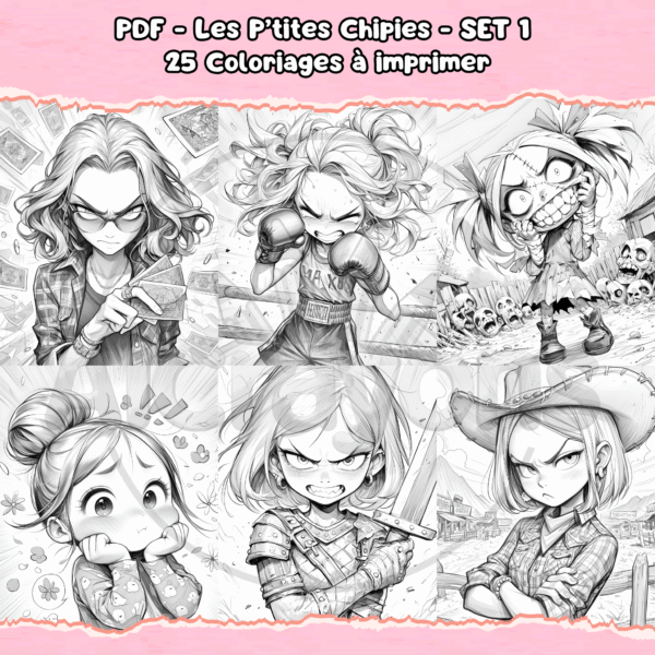 PDF à imprimer – Les P'tites Chipies – SET 1 – Image 4