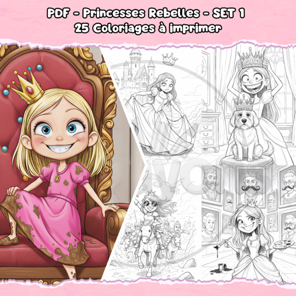 PDF à imprimer – Princesses Rebelles – SET 1