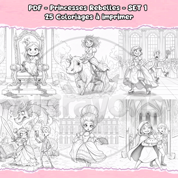 PDF à imprimer – Princesses Rebelles – SET 1 – Image 2