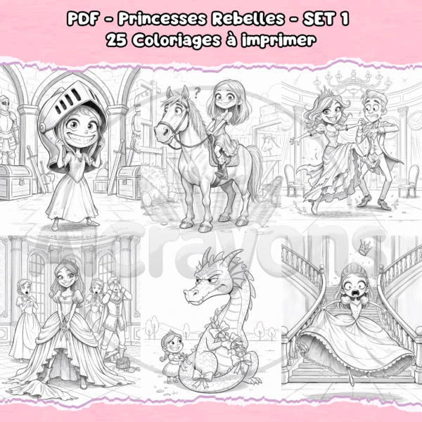 PDF à imprimer – Princesses Rebelles – SET 1 – Image 3